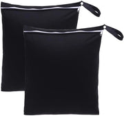 Zaini impermeabili da 2 pezzi - 40 x 30 cm - Zaini riutilizzabili - Oggetti bagnati/secchi - Chiusura a strappo metallica - Ecocompatibile - Zaini da lavare