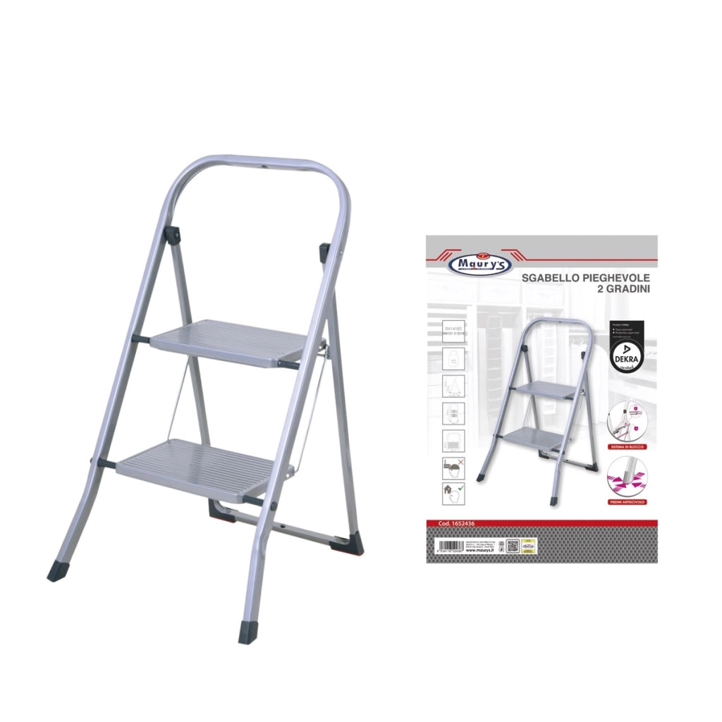MAURY'S SGABELLO SCALA PIEGHEVOLE A 2 GRADINI