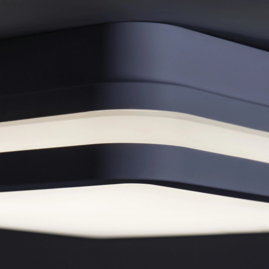 Plafoniera LED quadrata 18W 22cm grafite CCT IP65 Kanlux