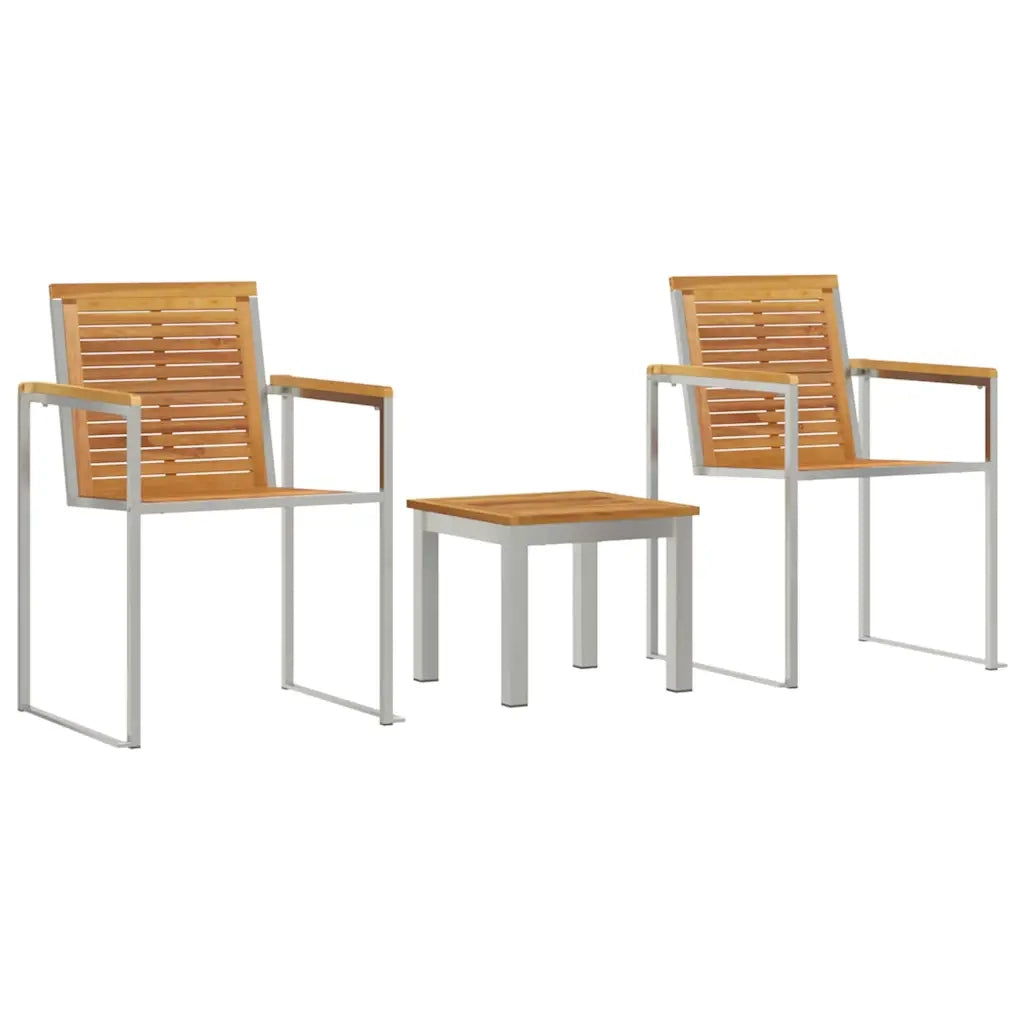 Lettino da sole 3 pcs Marrone Legno di teak solido 3334843
