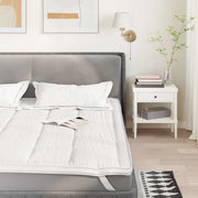 vidaXL Coprimaterasso Bianco 100x220 cm