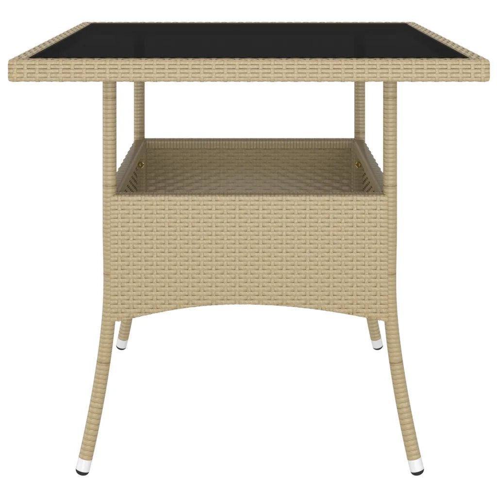 Set da Pranzo per Giardino 5 pz | Set Salotto da Giardino in Polyrattan Beige