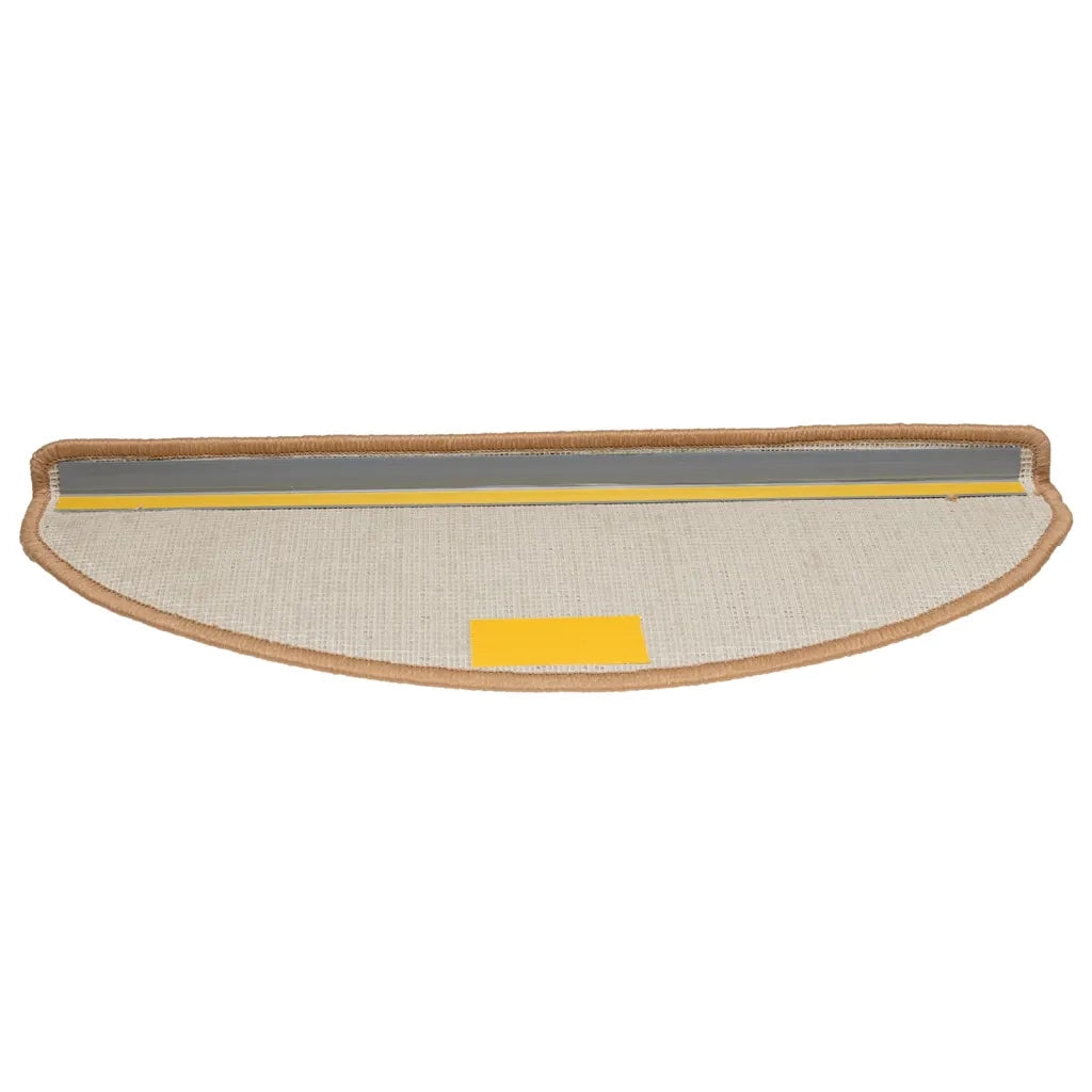 Tappetini per scale 10 pz 65x21x4 cm Beige Semicircolari Grandi 149803