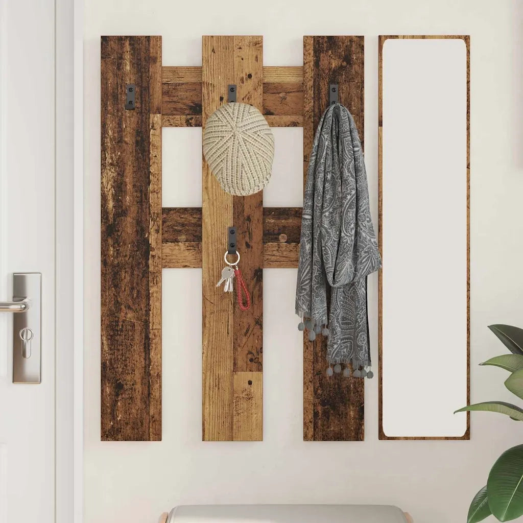 Appendiabiti a muro Legno vecchio 65 x 3 x 100 cm 874505