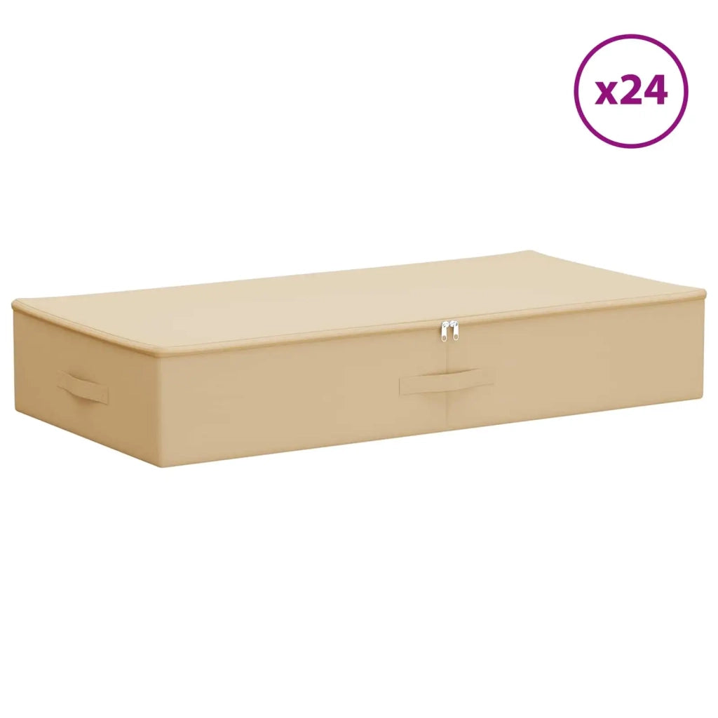 Scatola di Stoccaggio 24 pz Tessuto non tessuto 90 l Crema 42024622
