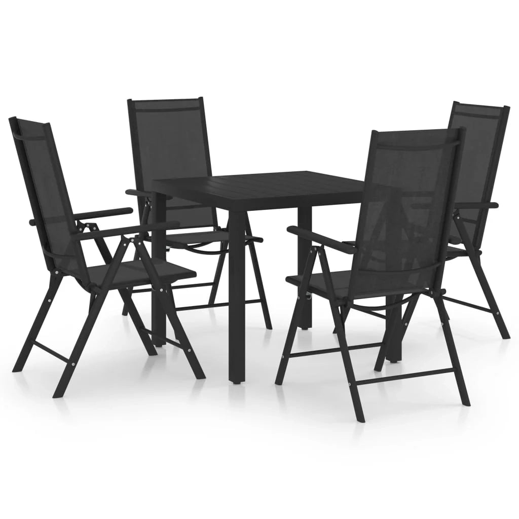Set da pranzo da giardino in alluminio nero da 5 pezzi 02_0013699