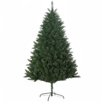 Albero di Natale Artificiale 180cm con 800 Rami e Base in Metallo, Verde
