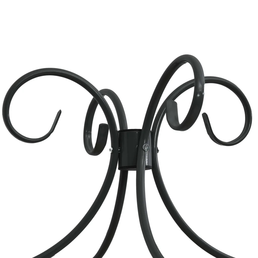 Letto a Baldacchino Nero in Metallo 100x200 cm 284475