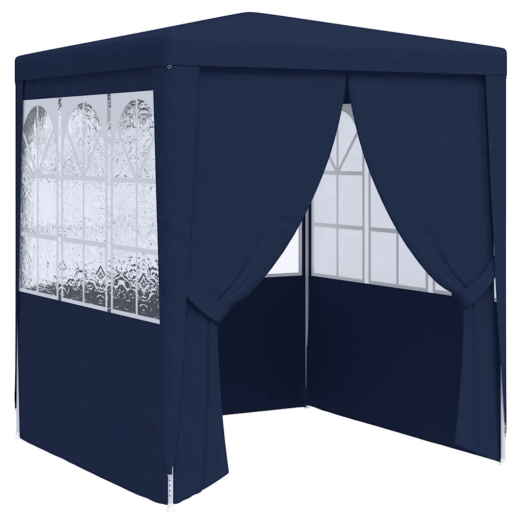Gazebo Professionale con Pareti 2x2 m Blu 90 g/m² 48517