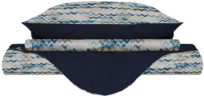 Copripiumino Singolo con Federe Stampato Modern Sky