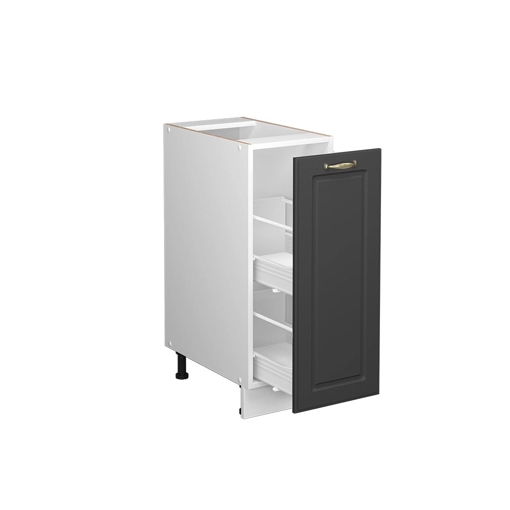 Armadio cucina dispensa alto Fame-Line Oro-antracite rustico/Bianco 30 cm, PL Antracite Vicco