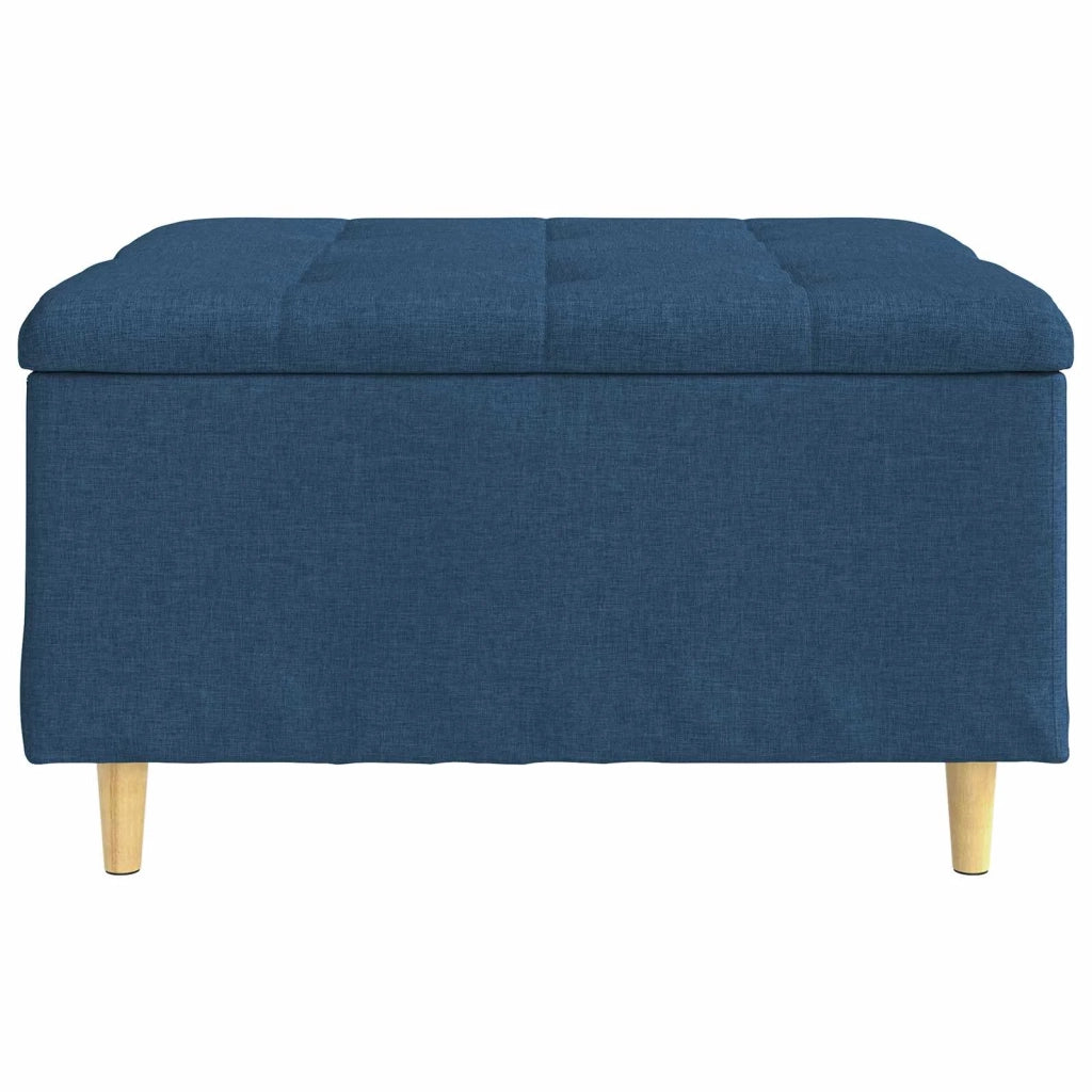Pouf contenitore con cuscino Blu 80 x 80 x 45 cm Tessuto
