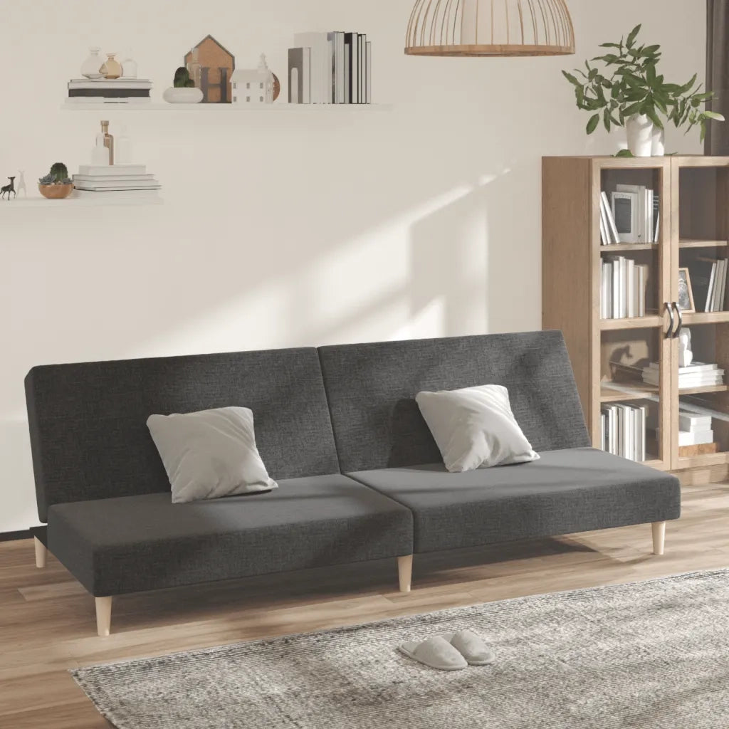 Divano Letto a 2 Posti-Sofa Letto 2 Posti-Daybed Grigio Scuro in Tessuto 827248