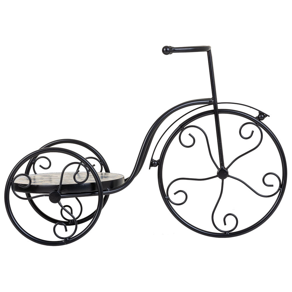 Supporto bici in mosaico Beige e ferro battuto 53x23,5x36h