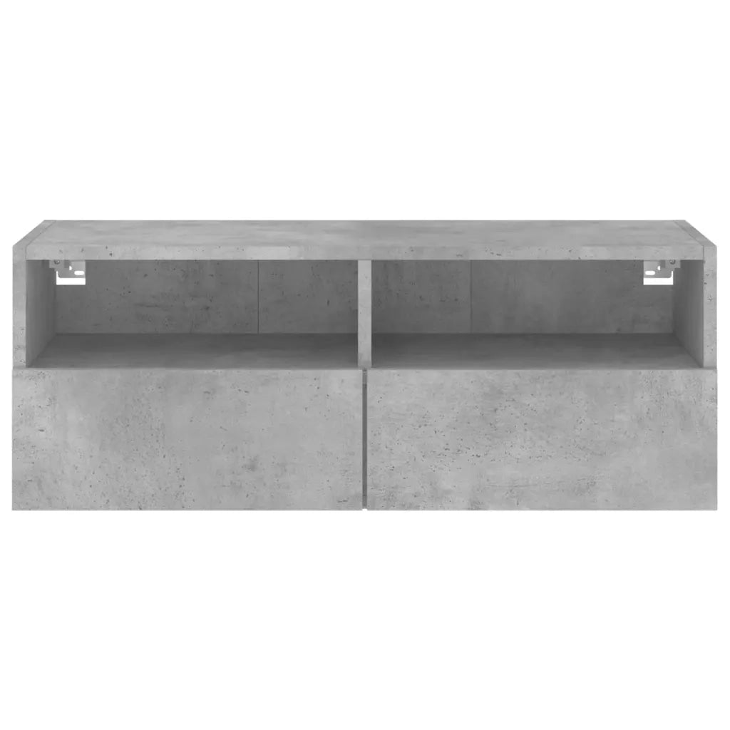 Mobile TV a Parete-Mobile TV a Muro Grigio Cemento 80x30x30 cm Legno Multistrato