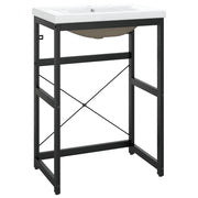 Telaio per lavabo da incasso 59 x 38 x 83 cm ferro nero 02_0006780