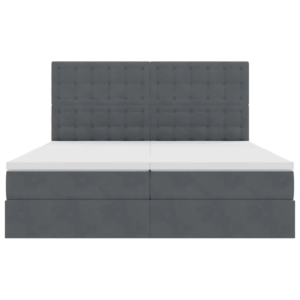 Letto con Contenitore Grigio scuro 180 x 200 cm Velluto 3372270
