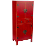 Armadio in legno con 2 cassetti e 4 porta 50x34,5x121h cm