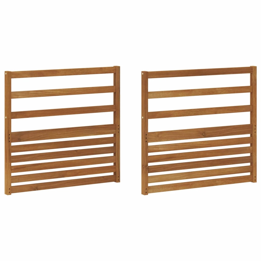 Bracciolo 2 pz Naturale 79 x 4 x 73 cm Legno di Acacia Massello 900585