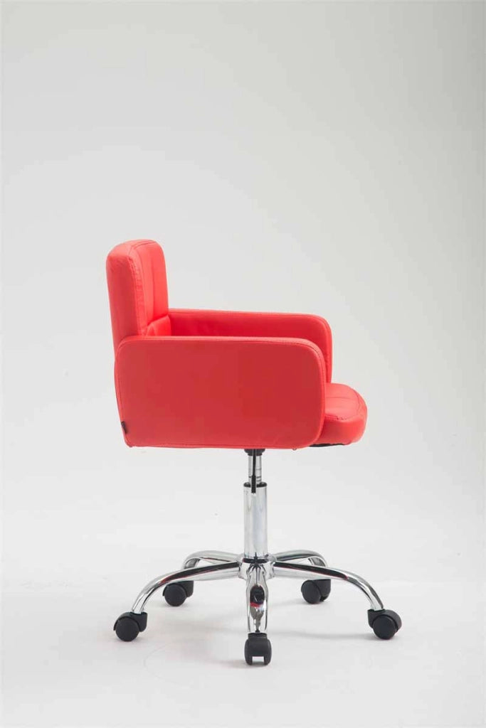 Sgabello lavoro Los Angeles in similpelle rosso