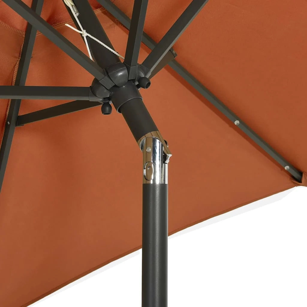 Ombrellone con luci led terracotta 200 x 211 cm alluminio 02_0008095