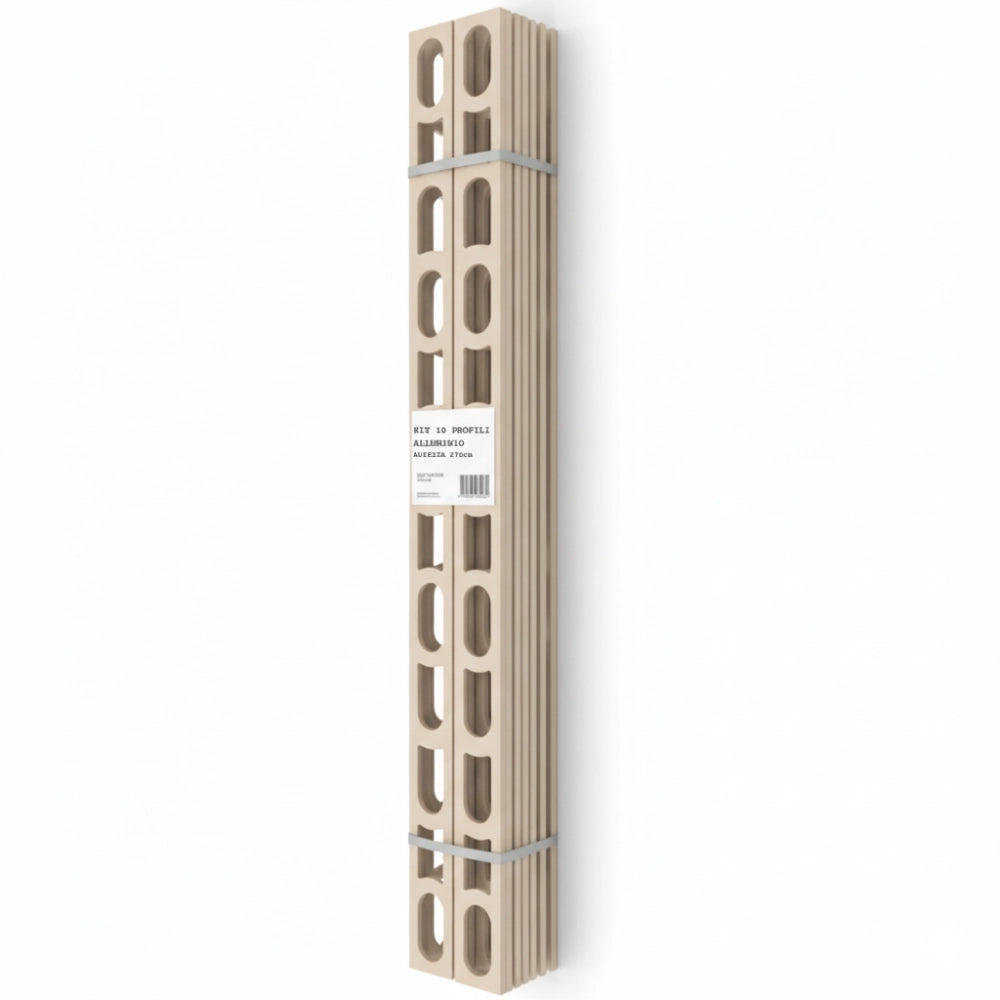 Profili in alluminio verniciato colore sabbia 133 a l per finitura parete proangle *** pezzi 10 pz, confezione 1