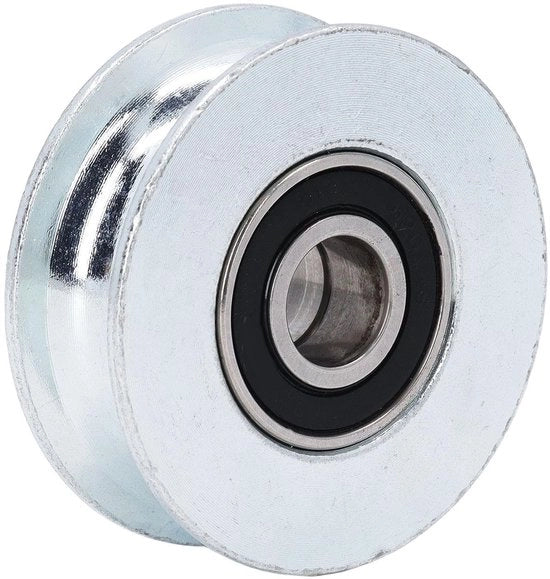 Geleitruota 64mm Diametro Esterno - Carrello di Supporto - Ruota in Acciaio Laminato - Diametro del Foro 15mm - Progetti di Porte a Scivolo - Alta Resistenza - Carrello di Supporto