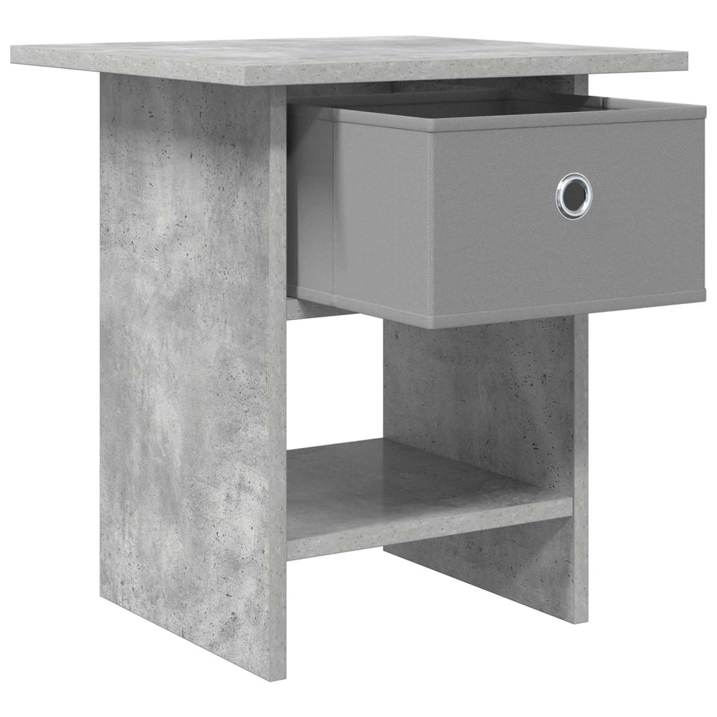 Comodino Grigio cemento 41 x 40 x 45 cm Legno multistrato