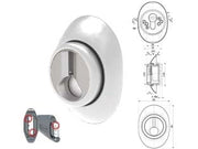 DEFENDER REGOLABILE A GHIERA MOSTRINA PIENA CROMATO SATINATO- - mm.65x90 - regolazione da mm.8 a mm.14 (DF481P) - 1 pezzi MOTTURA