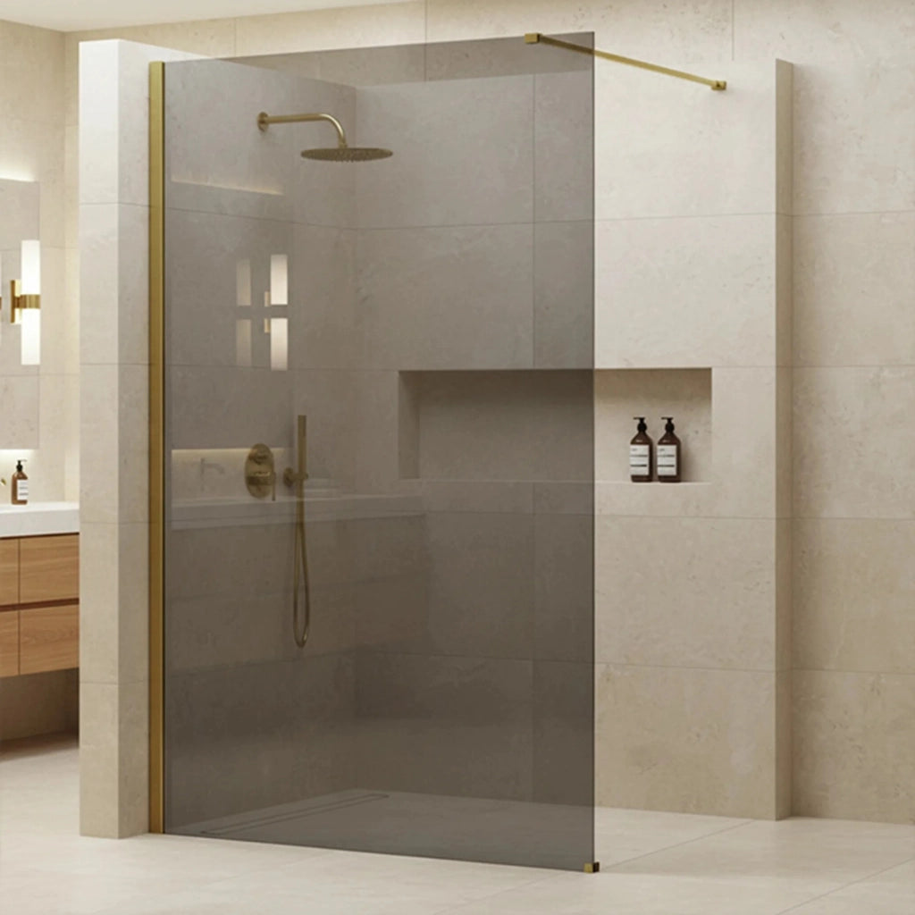 Parete Doccia Rea Flexi Grey / Gold 120