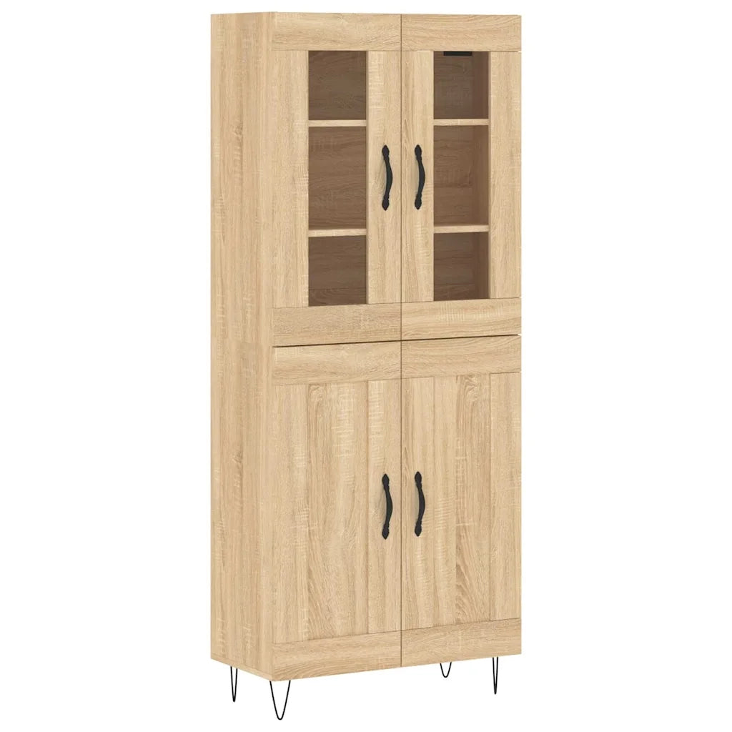 Credenza Rovere Sonoma 69,5x34x180 cm in Legno Multistrato 3198372