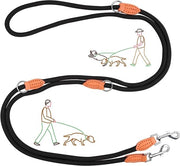 Cinturone per cani adattabile da 3 metri per cani piccoli con doppia corda e cintura a spalla, realizzato in nylon - Robusto e resistente ai morsi