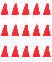 Decorazioni di Natale - 50 pezzi - Mini Copricapo di Natale - Decorazione da tavola - Copertura per bottiglia di vino - Porta posate - Rivestimento in velluto riciclabile - Decorazione di Natale