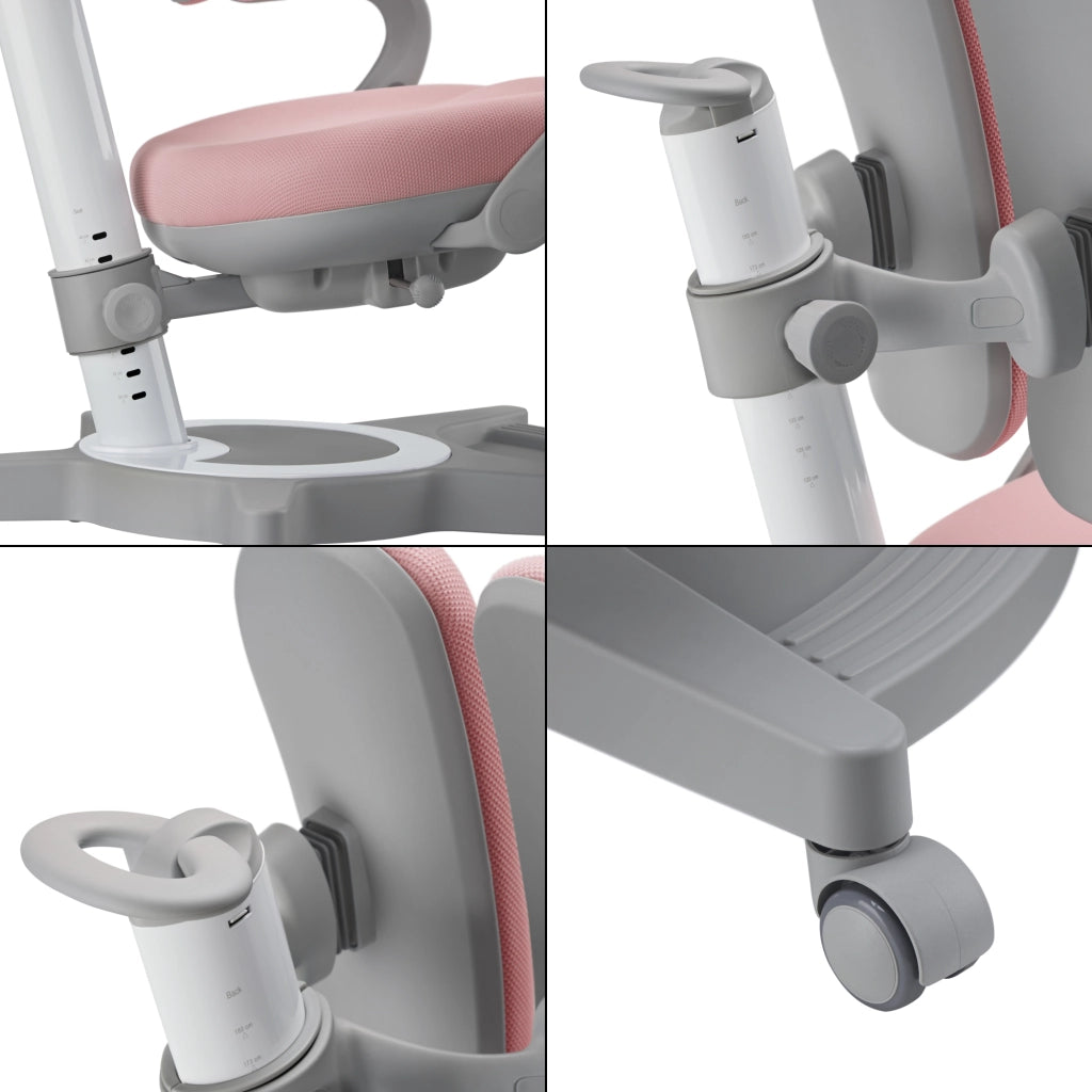 Sedia Girevole Partille per Bambini - Rosa [en.casa]