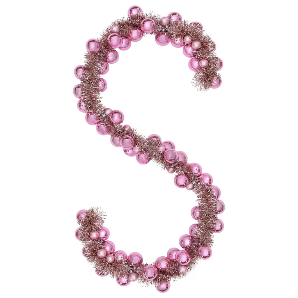 Ghirlanda di Palline di Natale Rosa 186 cm Polistirolo 42019690