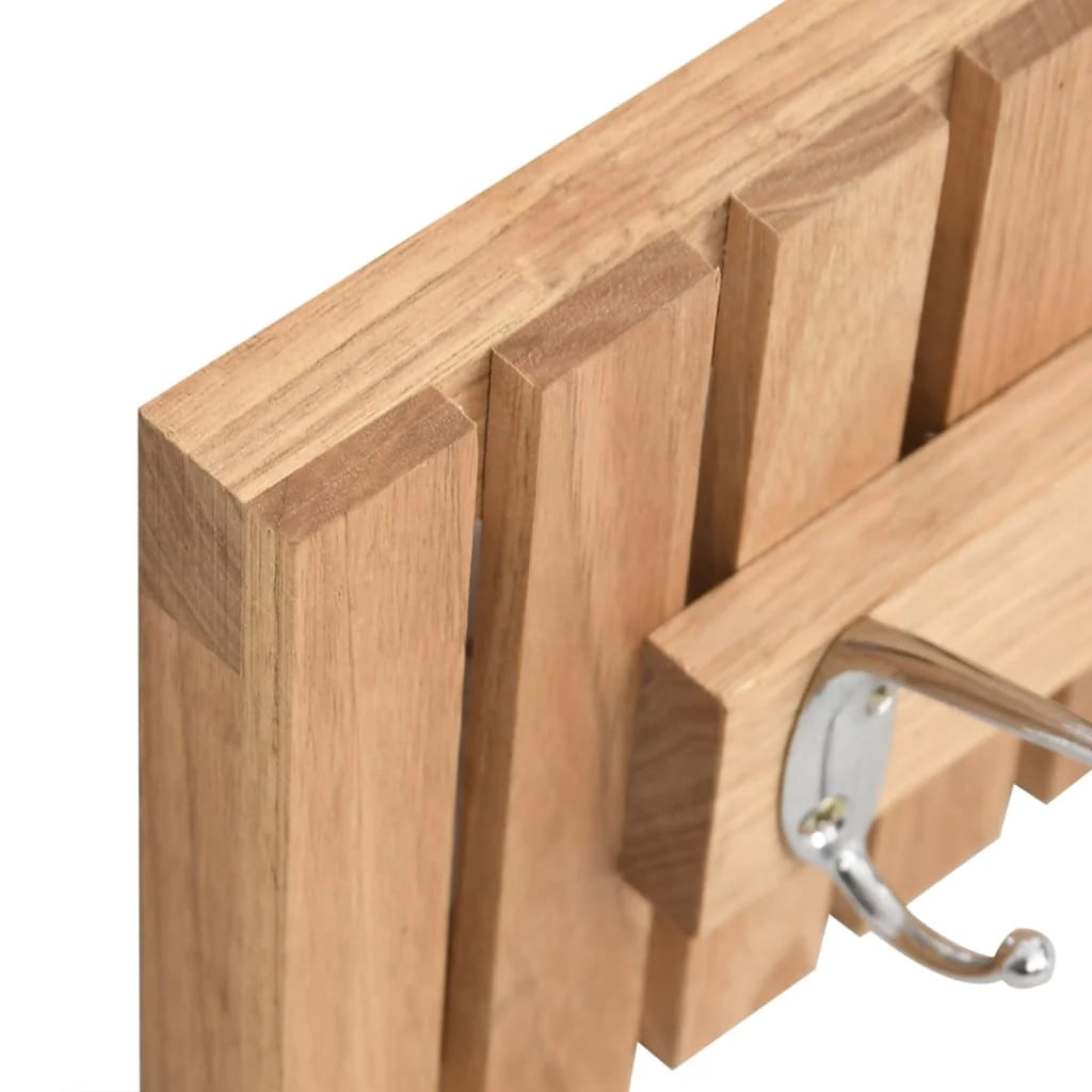 Appendiabiti da parete 42 x 8,5 x 14 cm in legno massello di noce 02_0005469