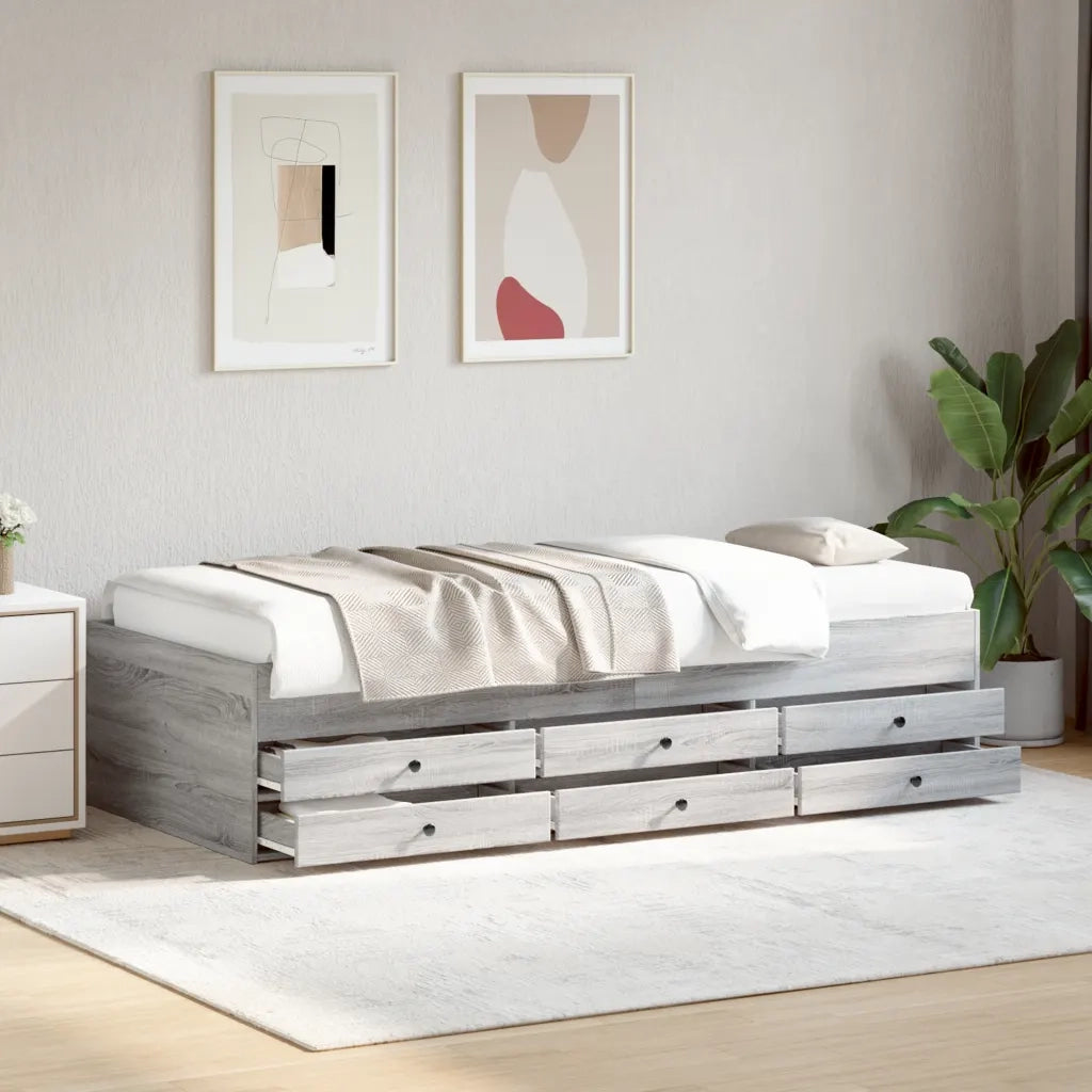 Divano Letto con Cassetti senza Materasso-Sofa Letto-Daybed 100x200 cm 304447