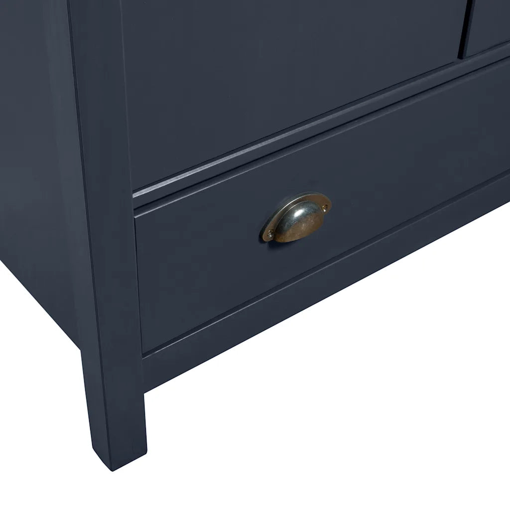 Armadio a 2 Ante Hill Grigio 89x50x170 cm in Legno di Pino 288949