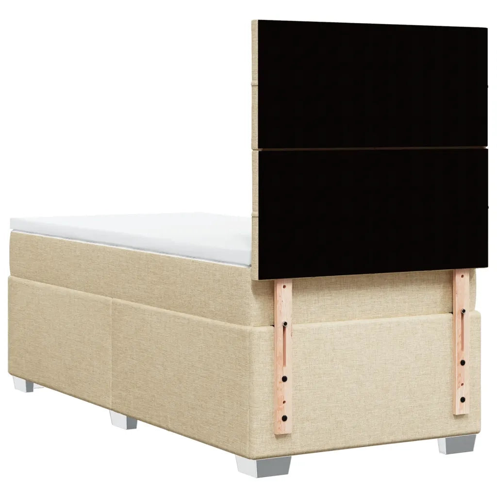 Giroletto a Molle con Materasso Crema 90x200 cm inTessuto 3290376