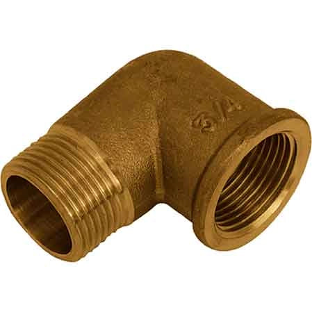 GOMITO MASCHIO/FEMMINA OTTONE GIALLO 1x1 - MADE IN ITALY