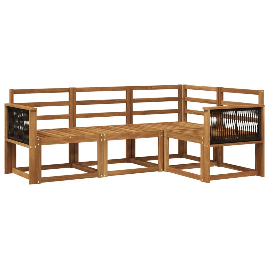 Set di divani da esterno 4 pcs Naturale