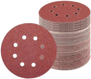 Panno abrasivo - 100 pezzi - 125 mm - Dischi abrasivi - Adesivi per dischi abrasivi - Dischi abrasivi asciutti e umidi - Grana 40/60/80/100/120/150/180/240/320/400 - Circolari - Per metallo e legno