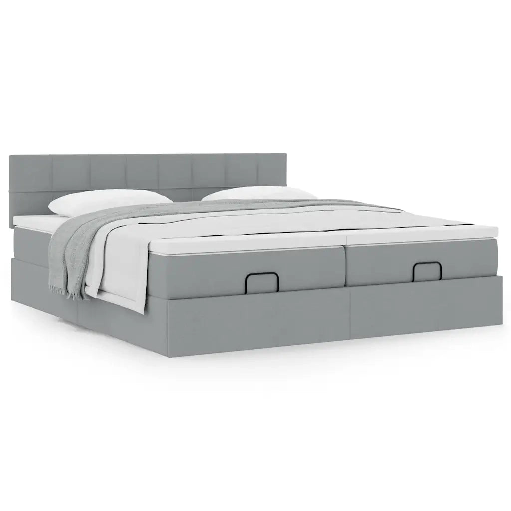 Struttura Letto Pouf con Materassi 180x200 cm in Tessuto 3311994