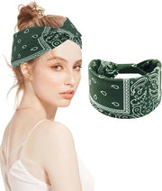 Haarbande Vintage per Donne con Fiori Rosso - Criss Cross Cintura per Capelli - Banda Yoga per Donne e Ragazze