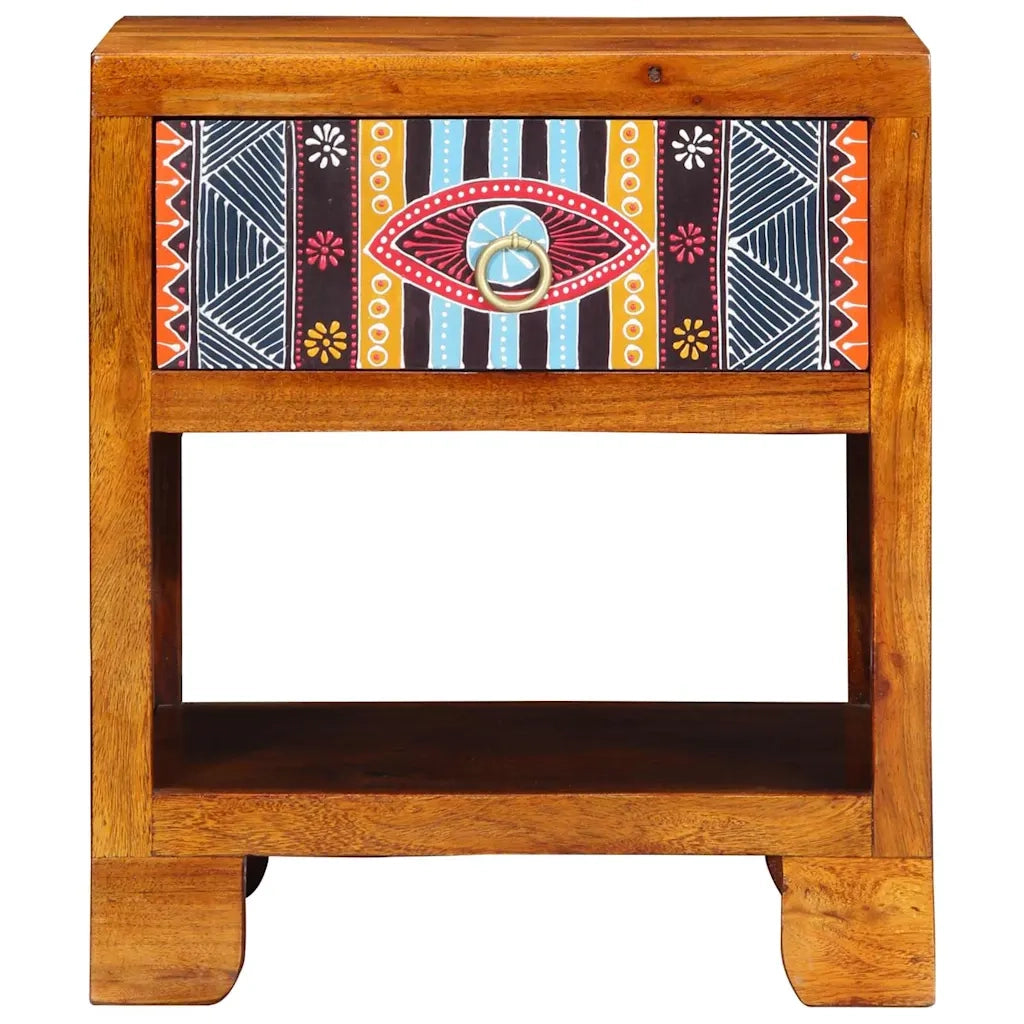 Credenza | Madia | Buffet da pranzo | Armadio da pranzo Multicolore 40 x 35 x 45 cm legno massello di acacia