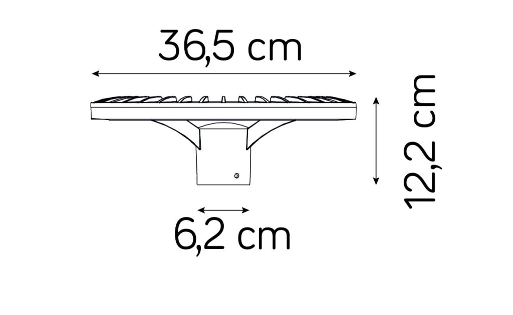 Testa lampione Ster LED 44W 4000K Ø36,5 IP65 grigio