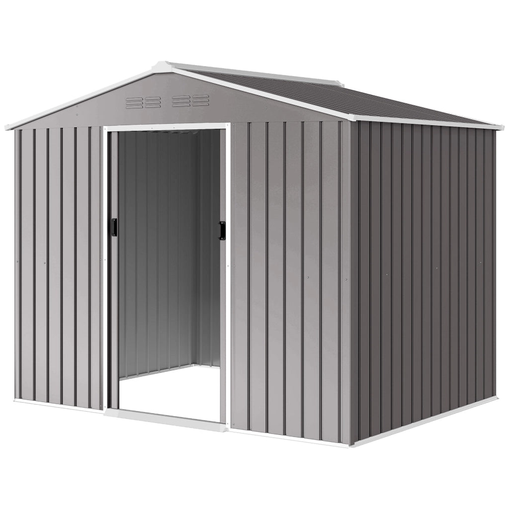 Casetta da Giardino ¨C zephmum ¨C Effetto Legno Acciaio 230x170x215 cm