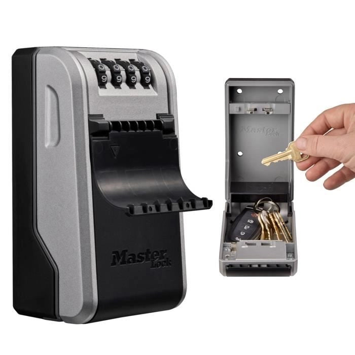 MASTER LOCK - Cassetta portachiavi da esterno - Nuovo design - Montaggio a parete - Grande capacità - Alta sicurezza - 19,6 x 7,6 x 5,6 cm