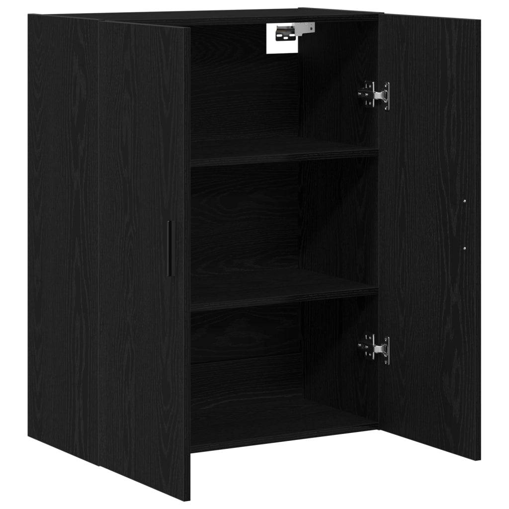 Armadio a muro  Nero Rovere 69,5x34x90 cm in legno ingegnerizzato
