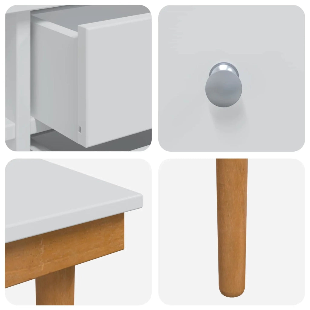 Set Tavolo da Trucco FAUSKE 3 pcs Bianco 76 x 50 x 103,5 cm 3438585